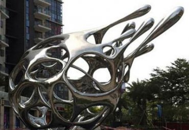 公园不锈钢抽象火龙果雕塑