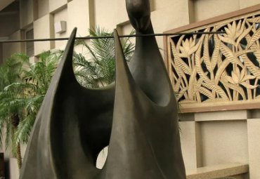 酒店室内摆放铸铜抽象演奏人物雕塑